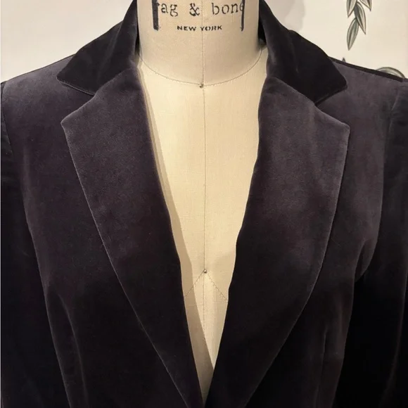 Frame Dark Grey Velvet Blazer, NWOT - Picture 3 of 9